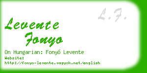 levente fonyo business card