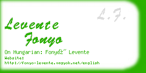 levente fonyo business card